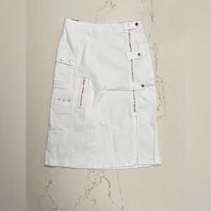 NEW EXOCET JEANS White Denim Skirt 5/6